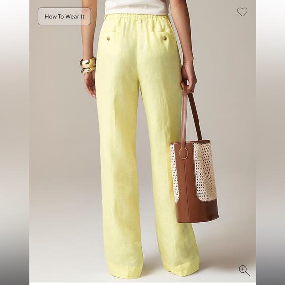 J.Crew Petite Harbor pant in linen - Picture 2 of 9